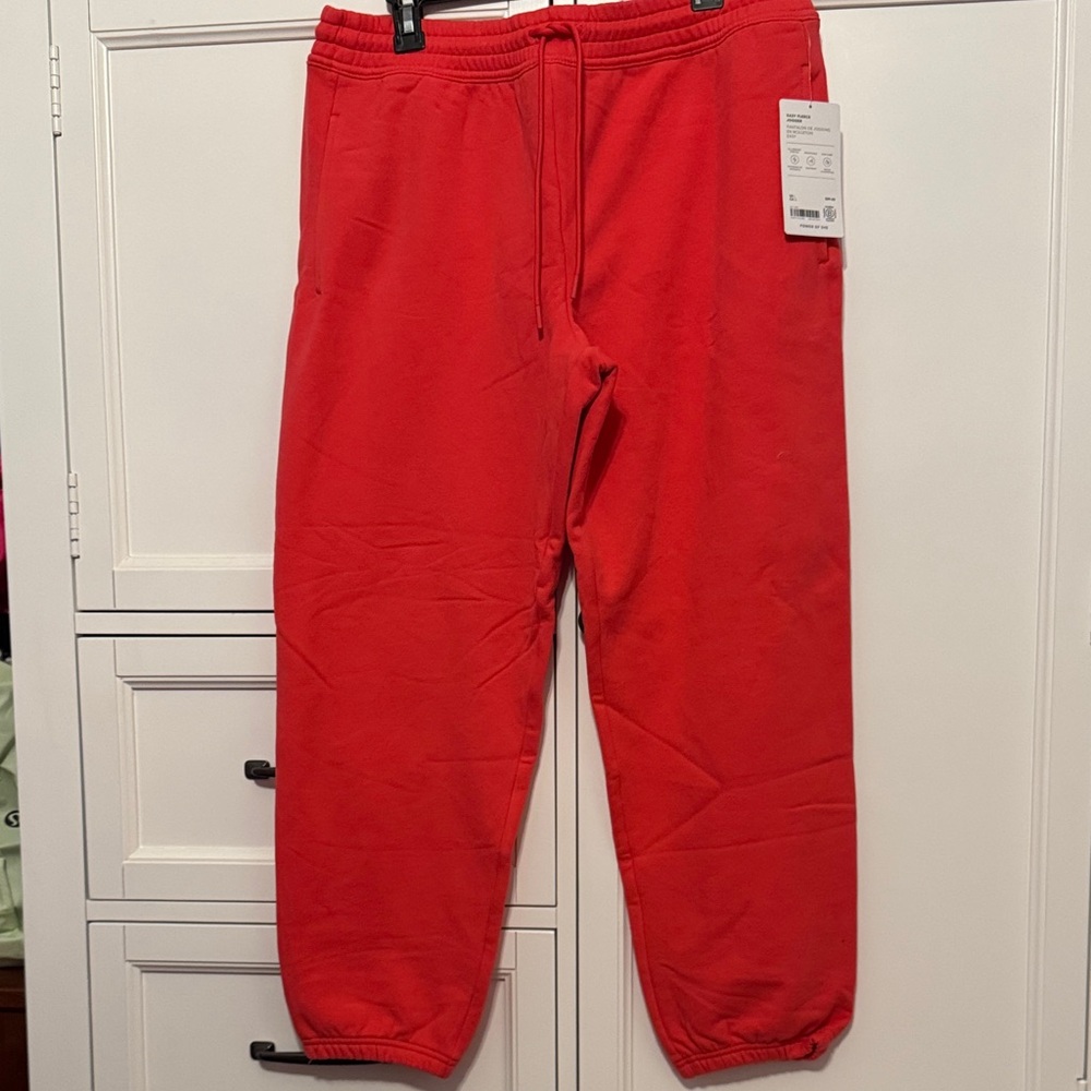 Athleta Brand New with Tag Melon/Orange Easy Fleece Jogger Pants